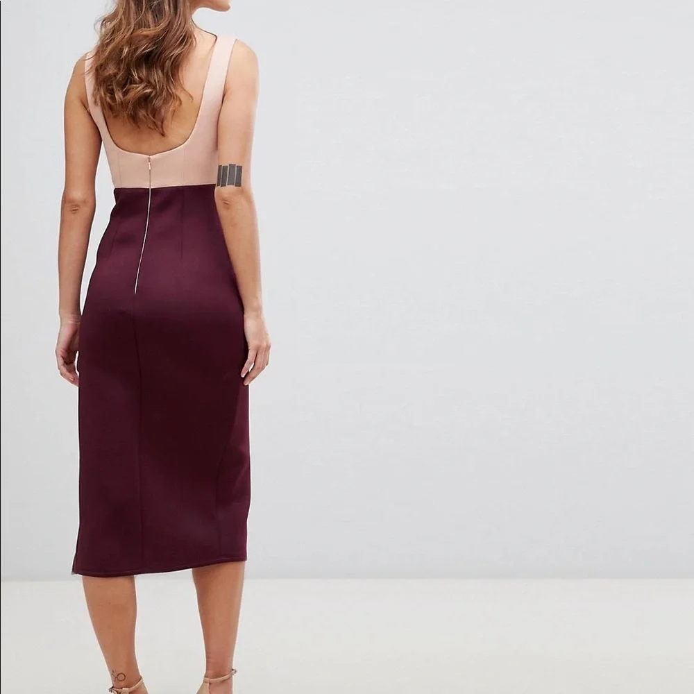 ASOS DESIGN sz:8 Color Block Gold V Bone Thigh High - Picture 16 of 16